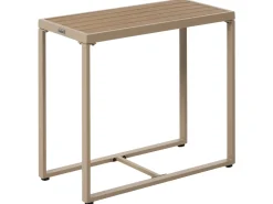 Set salotto da giardino con tavolo e pouf 2 posti NOCI Modulare Metallo Beige