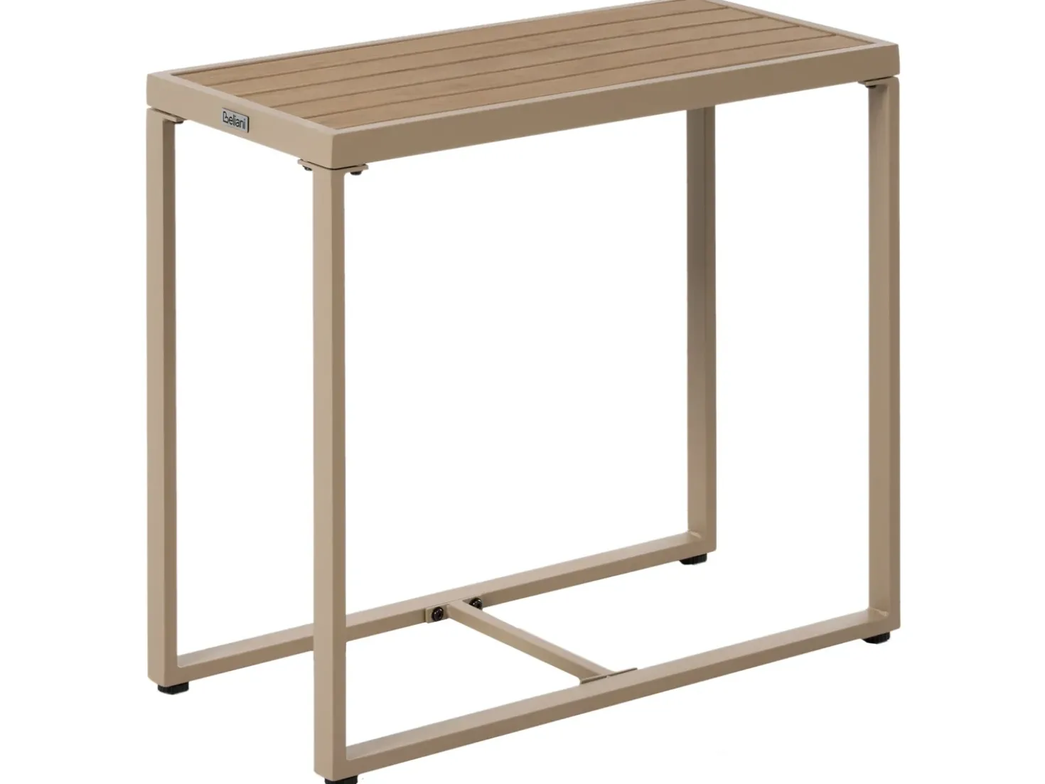 Set salotto da giardino con tavolo e pouf 2 posti NOCI Modulare Metallo Beige