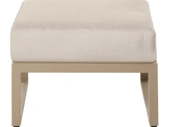 Set salotto da giardino con tavolo e pouf 2 posti NOCI Modulare Metallo Beige