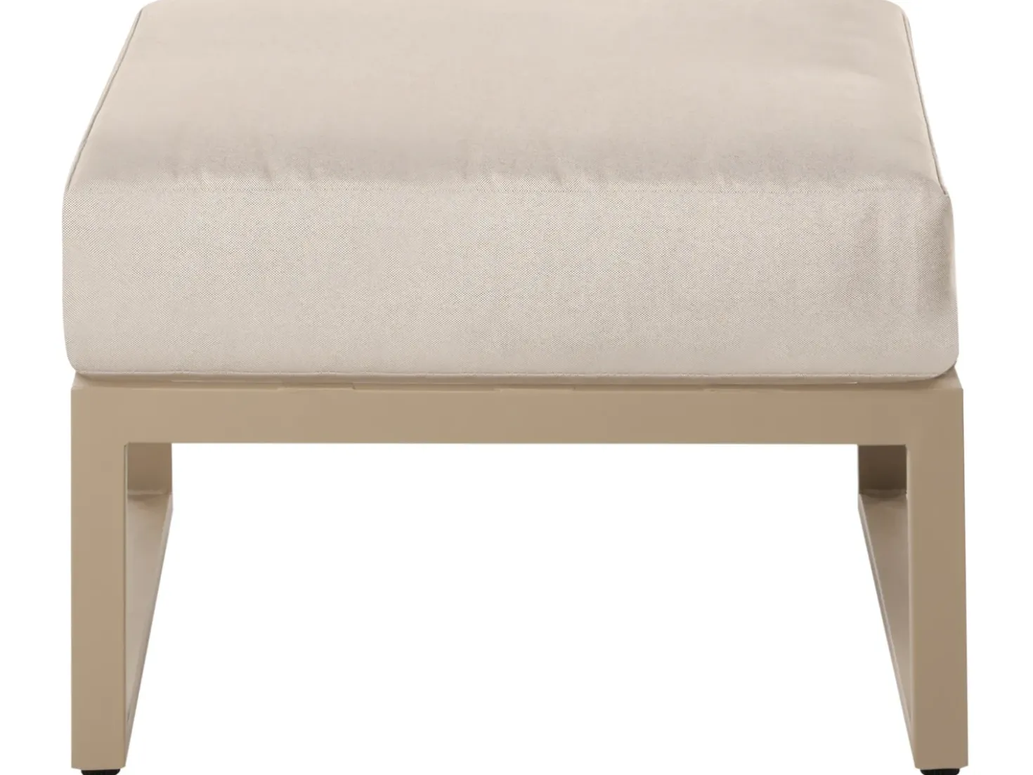 Set salotto da giardino con tavolo e pouf 2 posti NOCI Modulare Metallo Beige