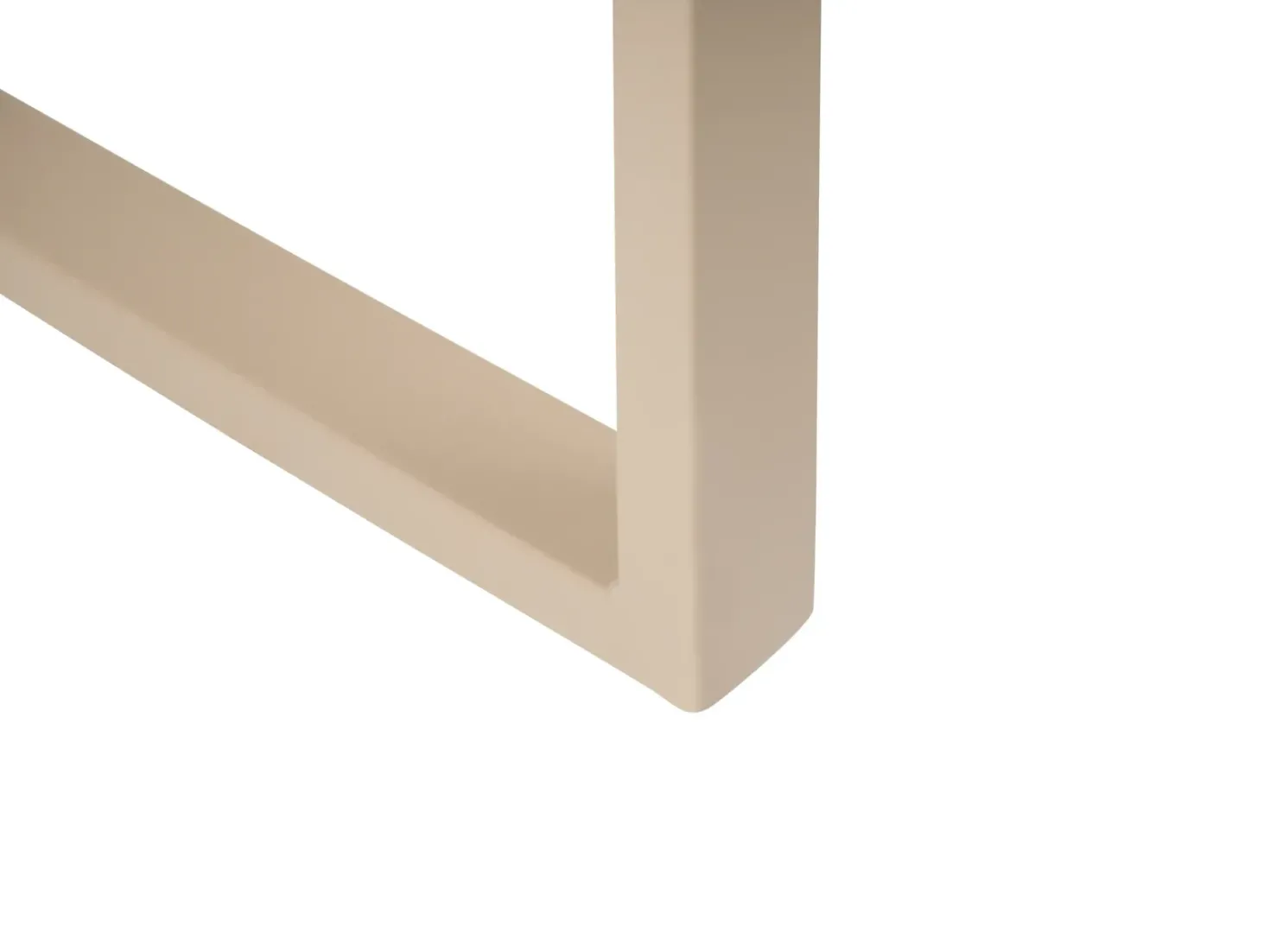 Set salotto da giardino con tavolo e pouf 2 posti NOCI Modulare Metallo Beige