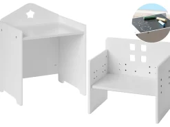 Set tavolo e sedie per bambini ELANORA Bianco Montessori