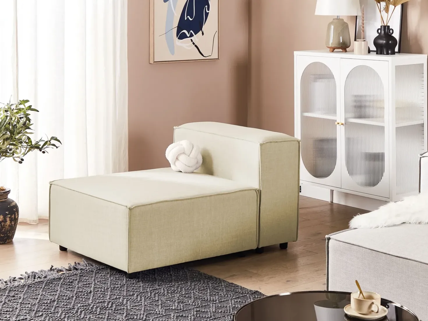 Sezione a 1 posto APRICA Lino sintetico Beige