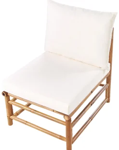 Sezione a 1 posto da giardino CERRETO Bambù Bianco sporco