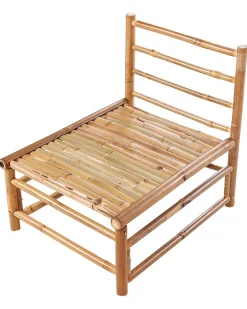 Sezione a 1 posto da giardino CERRETO Bambù Bianco sporco