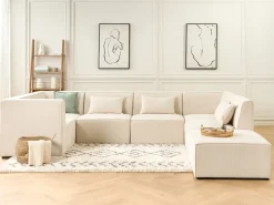 Sezione a 1 posto LEMVIG Velluto a coste Beige chiaro