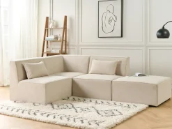 Sezione a 1 posto LEMVIG Velluto a coste Beige chiaro
