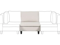 Sezione a 1 posto UNSTAD Tessuto Beige chiaro