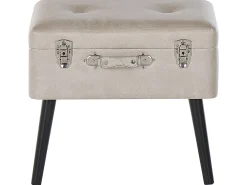 Sgabello contenitore MALLARD Pelle sintetica Beige