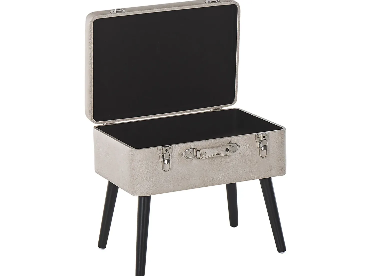 Sgabello contenitore MALLARD Pelle sintetica Beige