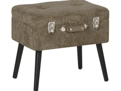 Sgabello contenitore MALLARD Velluto a coste Marrone chiaro