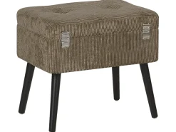 Sgabello contenitore MALLARD Velluto a coste Marrone chiaro
