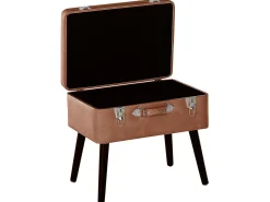 Sgabello contenitore MALLARD Pelle sintetica Marrone dorato