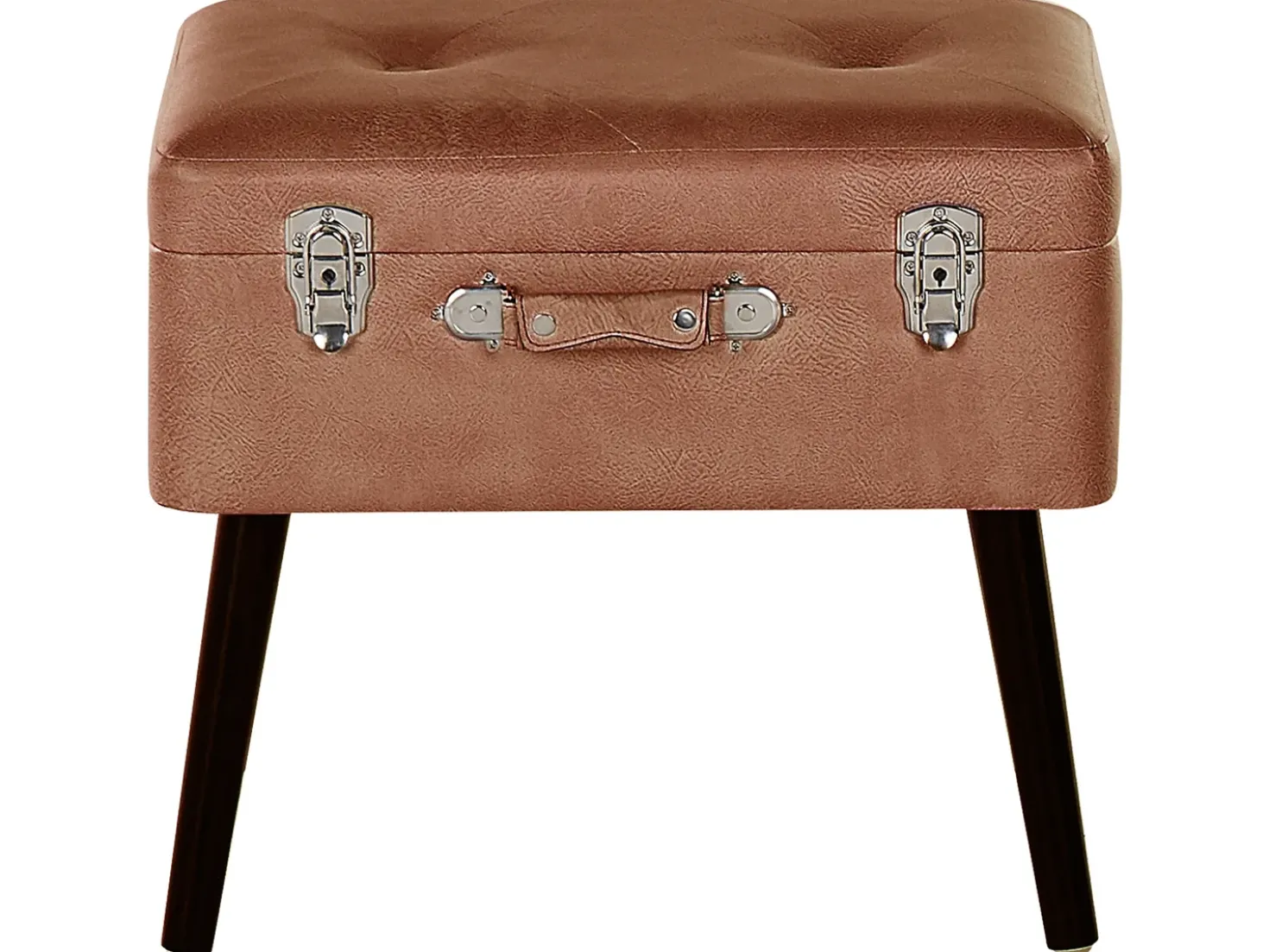Sgabello contenitore MALLARD Pelle sintetica Marrone dorato