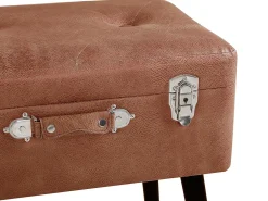 Sgabello contenitore MALLARD Pelle sintetica Marrone dorato