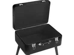 Sgabello contenitore MALLARD Velluto Nero
