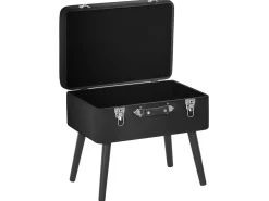 Sgabello contenitore MALLARD Velluto Nero