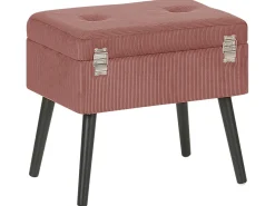 Sgabello contenitore MALLARD Velluto a coste Rosa