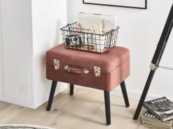 Sgabello contenitore MALLARD Velluto a coste Rosa