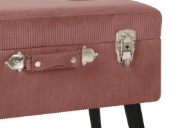 Sgabello contenitore MALLARD Velluto a coste Rosa
