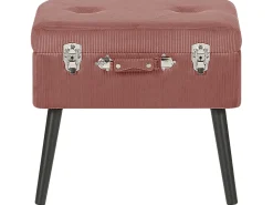 Sgabello contenitore MALLARD Velluto a coste Rosa
