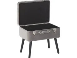 Sgabello contenitore MALLARD Velluto Grigio