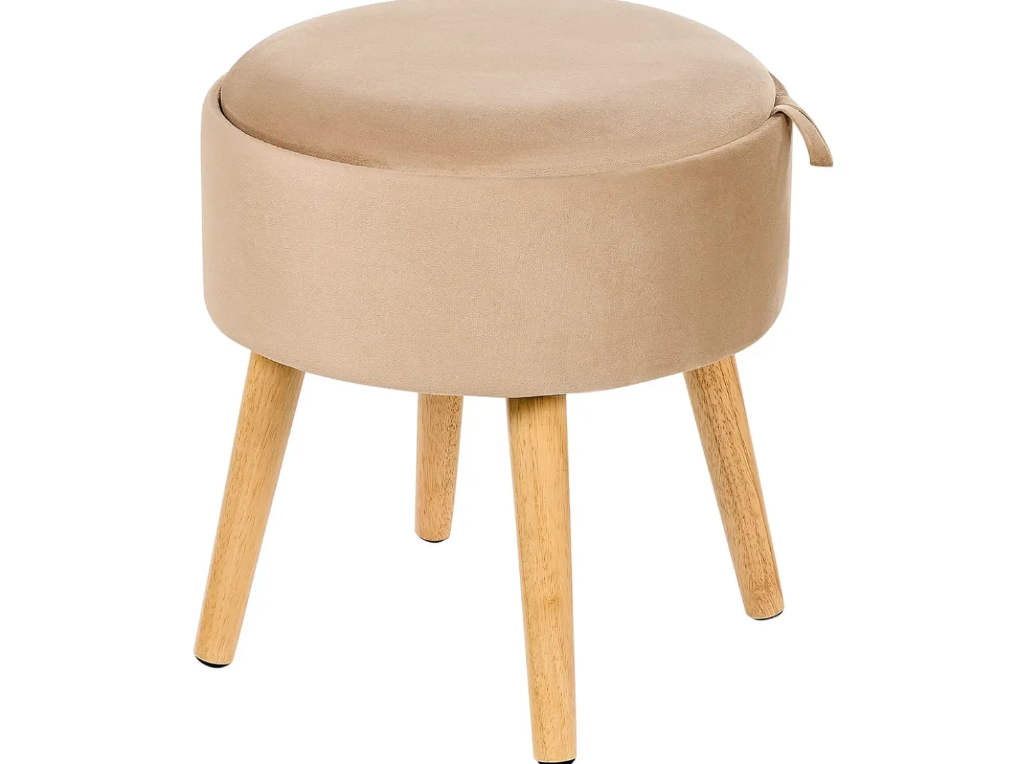 Sgabello contenitore NEELY Velluto Beige