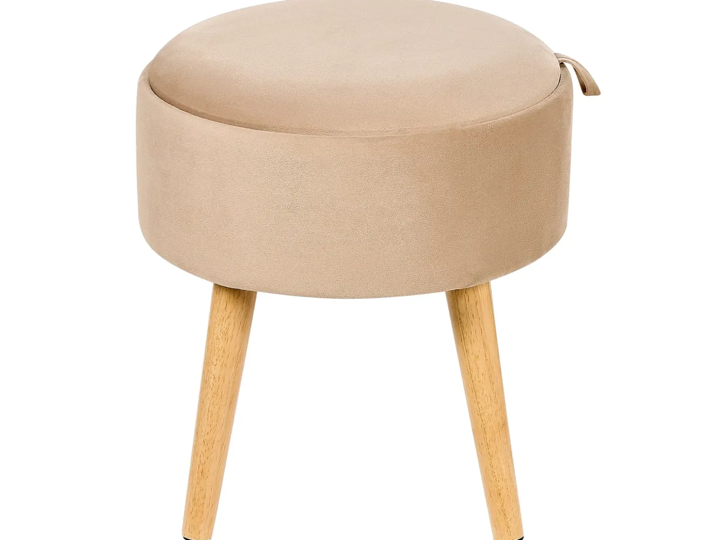 Sgabello contenitore NEELY Velluto Beige