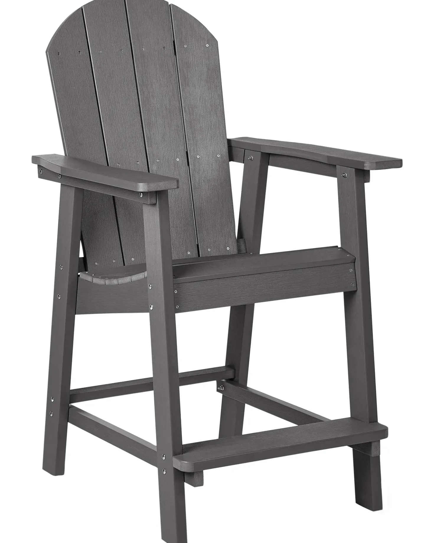 Sgabello da bar da giardino ADIRONDACK Materiale sintetico Grigio scuro