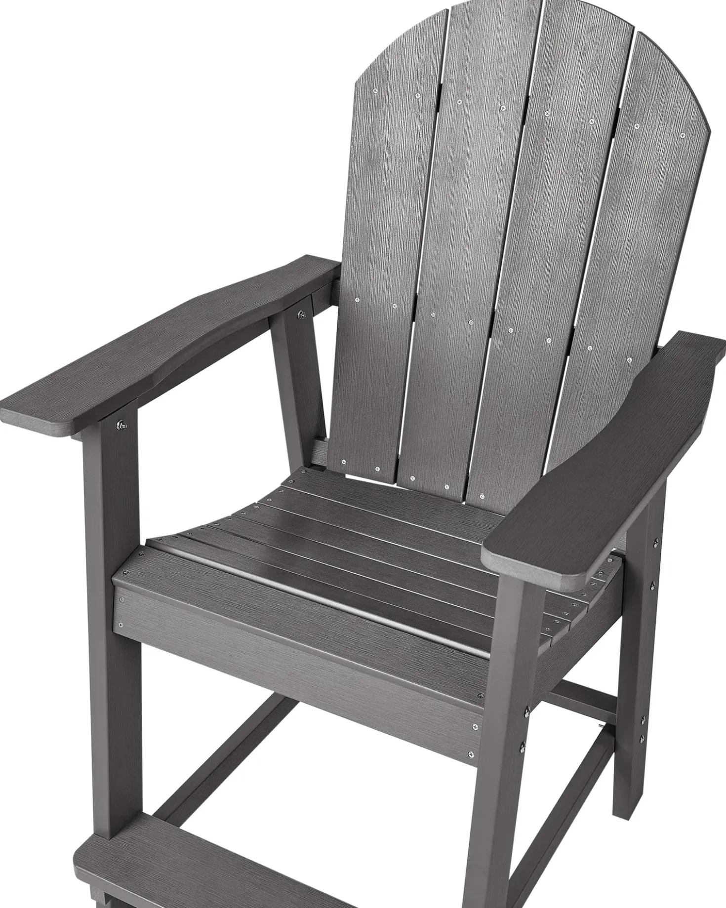 Sgabello da bar da giardino ADIRONDACK Materiale sintetico Grigio scuro