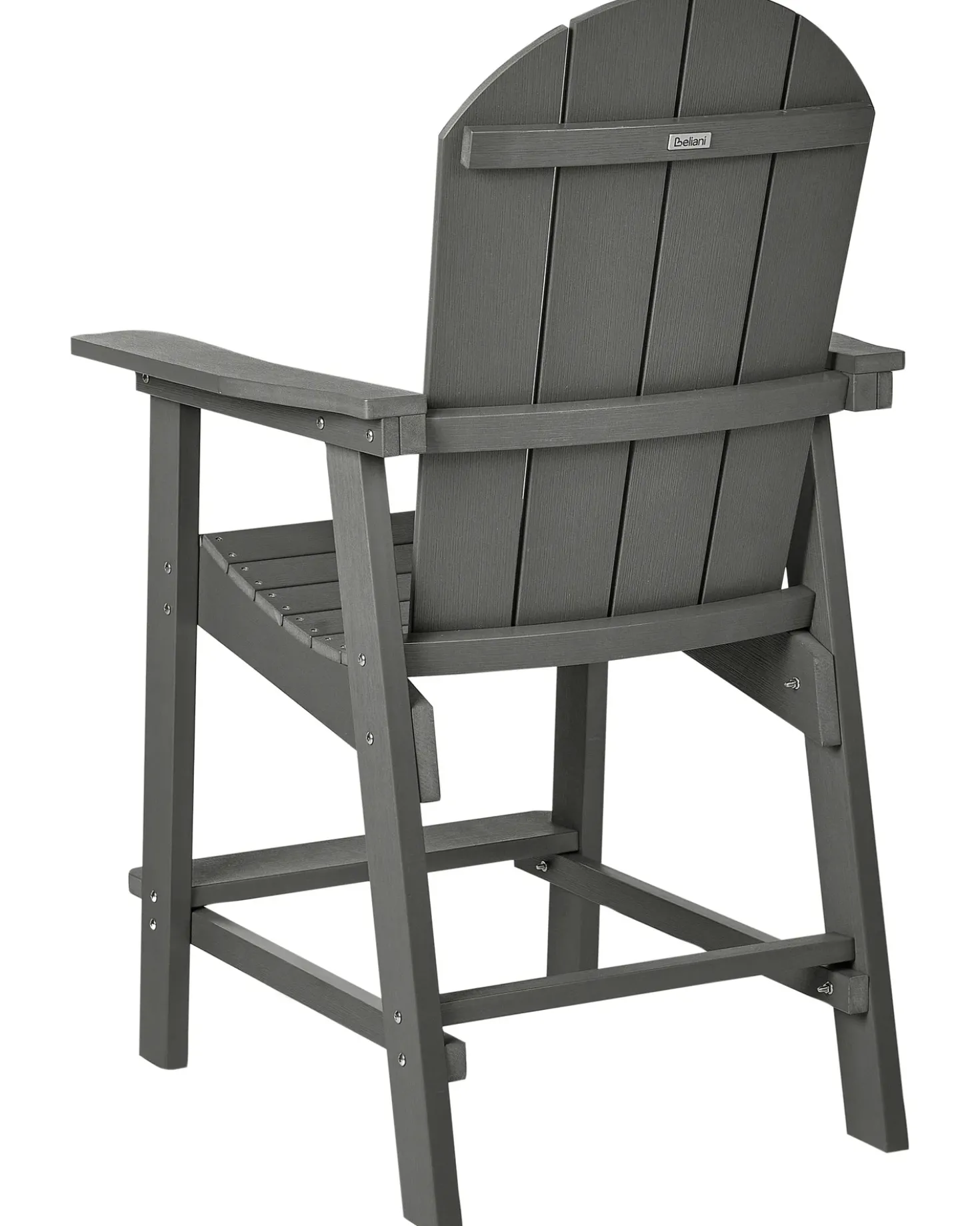 Sgabello da bar da giardino ADIRONDACK Materiale sintetico Grigio scuro