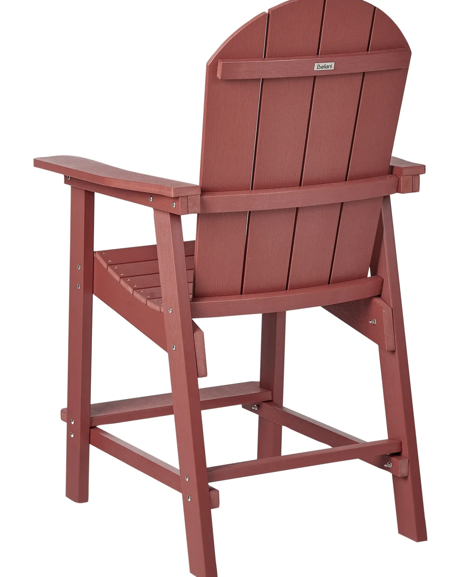 Sgabello da bar da giardino ADIRONDACK Materiale sintetico Rosso