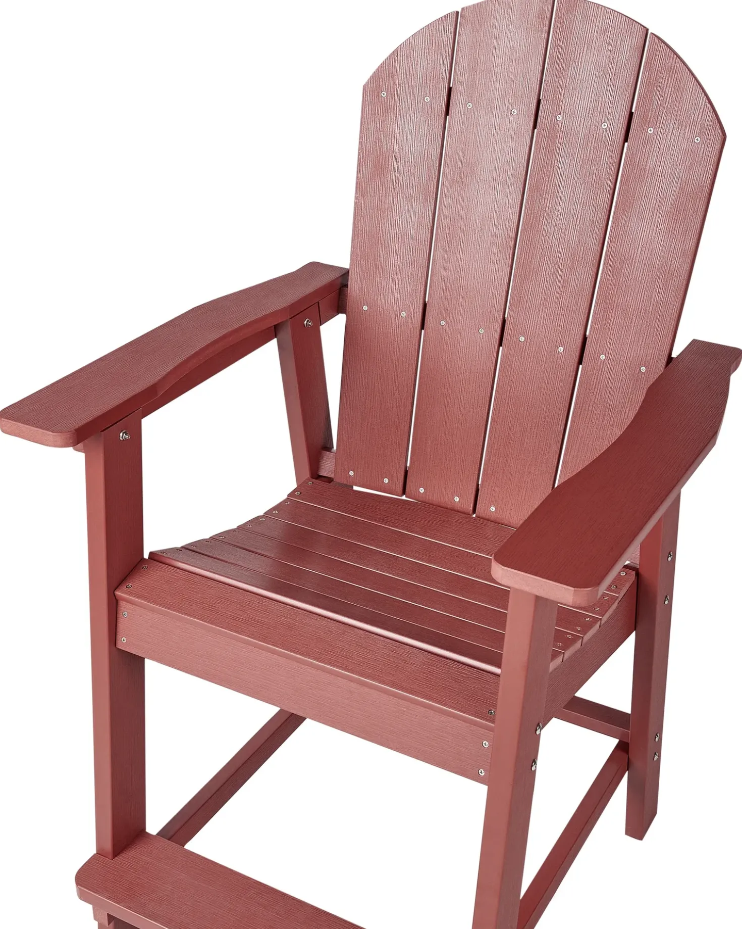 Sgabello da bar da giardino ADIRONDACK Materiale sintetico Rosso