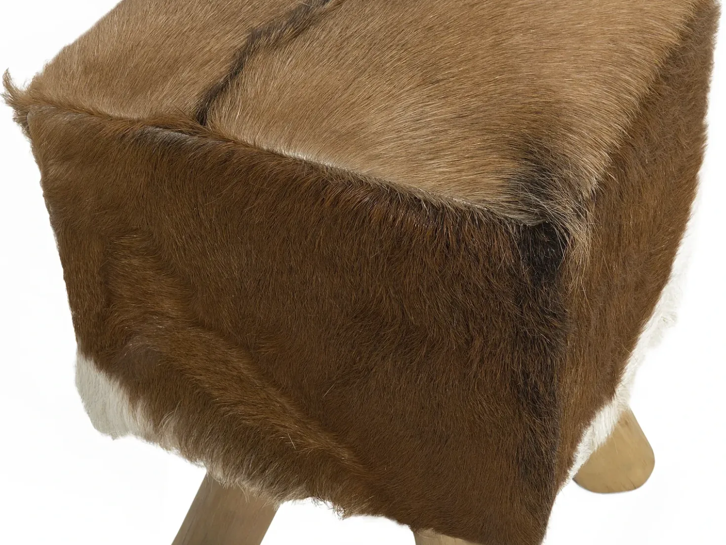 Sgabello DALTON Pelle naturale Marrone