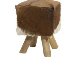 Sgabello DALTON Pelle naturale Marrone