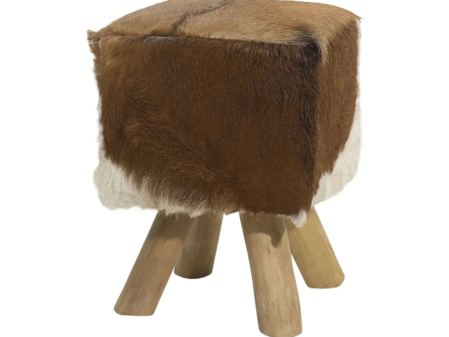 Sgabello DALTON Pelle naturale Marrone