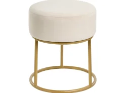 Sgabello DELCO Velluto Beige chiaro