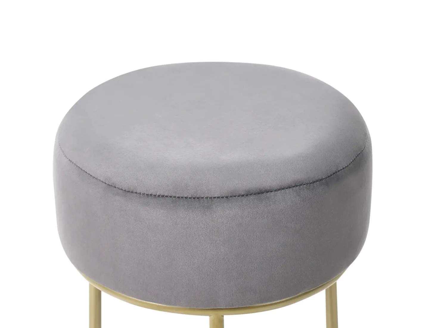 Sgabello DELCO Velluto Grigio