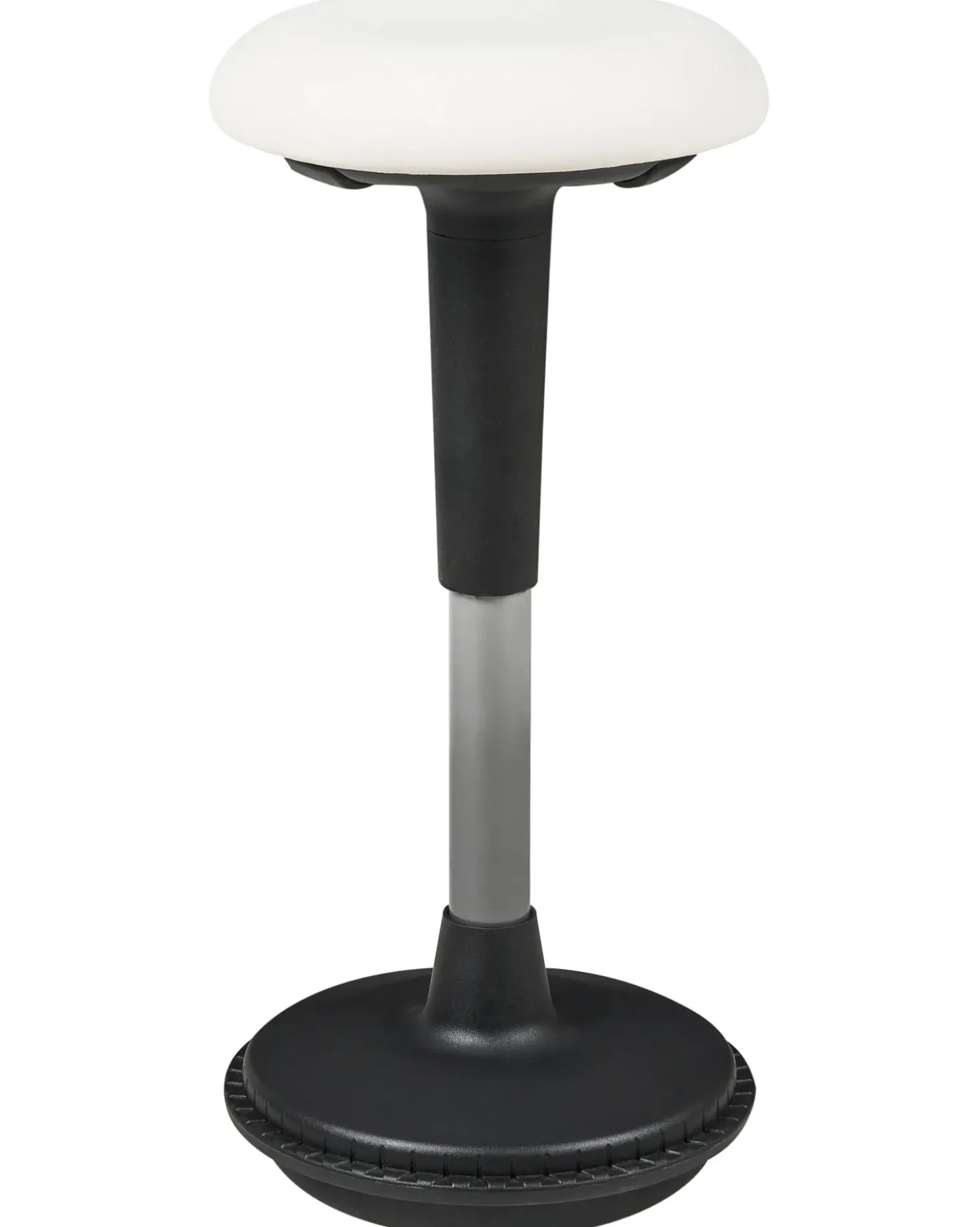 Sgabello ergonomico oscillante ESTELL Pelle sintetica Bianco