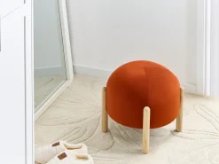 Sgabello HELEN Velluto Arancione