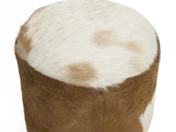 Sgabello KENT Pelle naturale Marrone dorato