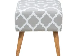Sgabello MANTEO Cotone Grigio chiaro