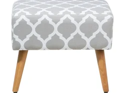 Sgabello MANTEO Cotone Grigio chiaro