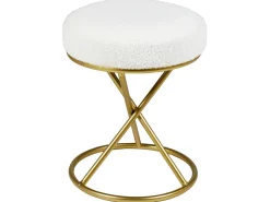 Sgabello PRESHO Bouclé Bianco sporco