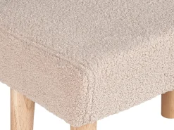 Sgabello TAKOMA Bouclé Beige chiaro