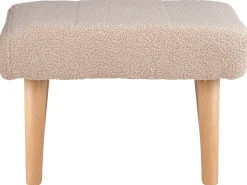 Sgabello TAKOMA Bouclé Beige chiaro