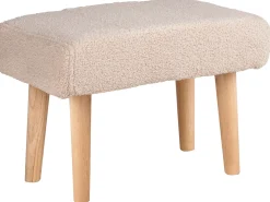 Sgabello TAKOMA Bouclé Beige chiaro