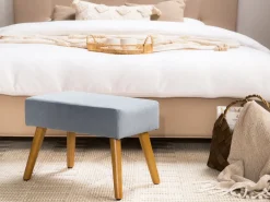 Sgabello TAKOMA Velluto Grigio