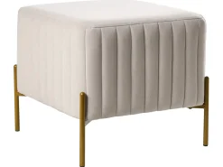 Sgabello UTAH Velluto Bianco sporco