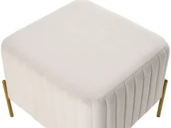 Sgabello UTAH Velluto Bianco sporco
